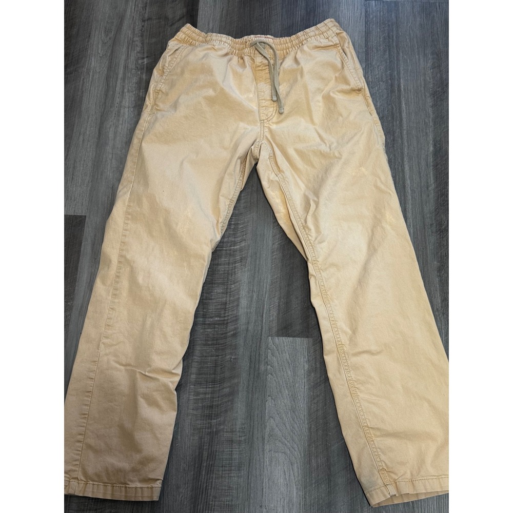 Vans Range Elastic Relaxed Fit Pants Mens Small Khaki Tan Chino Skate Trousers